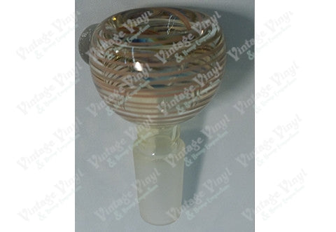 Clear and Brown Striped 14mm Bowl