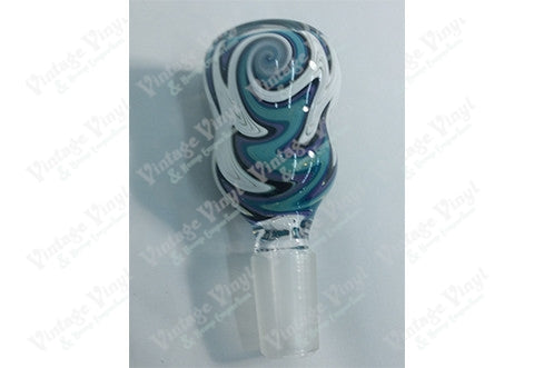 Blue White and Purple Swirled 14mm Bowl