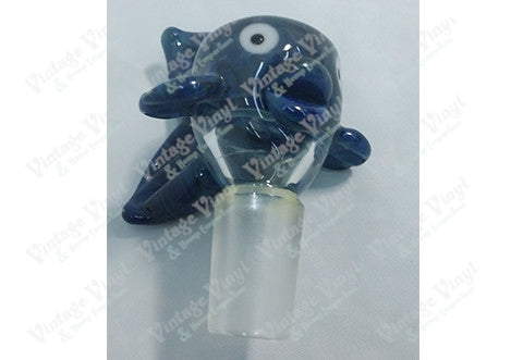 Blue Clear and Purple Fish 14mm Bowl