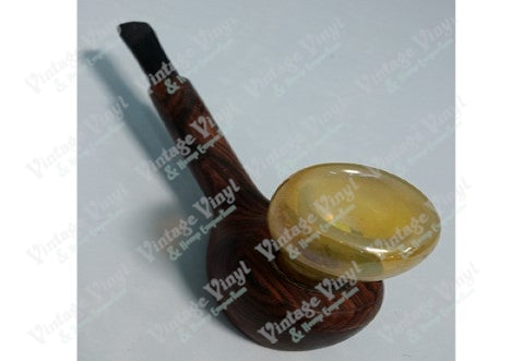 Wood Pipe With Yellow Glass Top