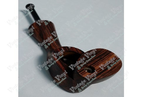 Wood Pipe With Swivel Cap and Black Mouth Peice