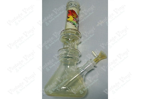 Clear Yellow Glass-On-Glass Phantasy Tube w/ Ice Pinch and 14mm Bowl