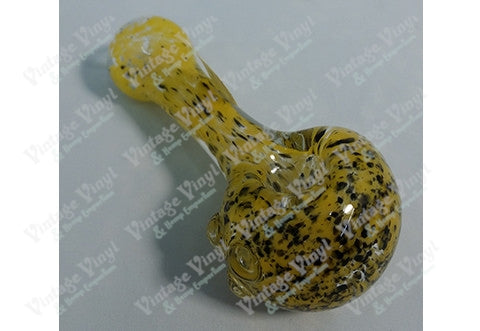 Small Redbeard Yellow and Black Peanut Frit Spoon