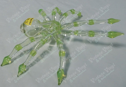 Custom Clear And Green UV (Black Light) Spider Pipe