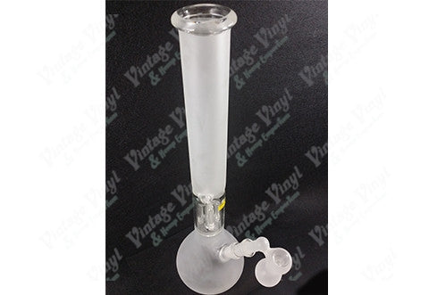 20" Tall Frosted Straight Tube w/ Clear Tree Perculator and Ice Catcher and Glass on Glass Ashcatcher Bowl
