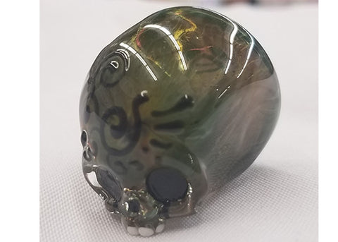 Kris Bruneau Handblown Skull Custom Banger Carb