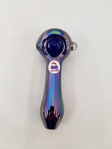 Red Eye Glass Iridescent Large Spoon Pipe