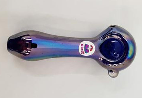 Red Eye Glass Iridescent Large Spoon Pipe