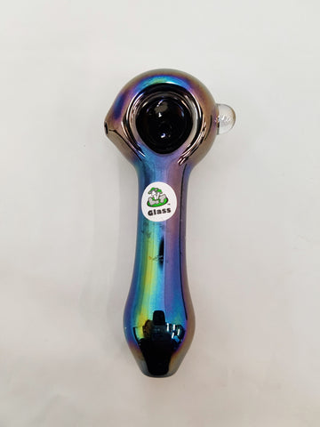 Red Eye Glass Iridescent Large Spoon Pipe
