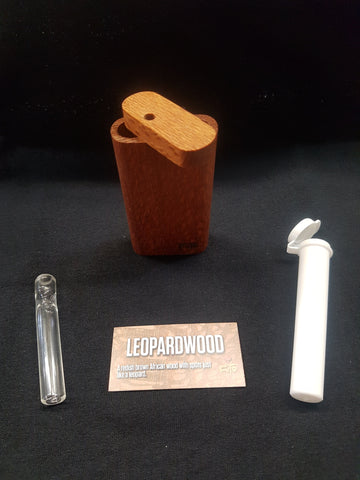 Futo Leopardwood Dugout W/Glass One-hitter
