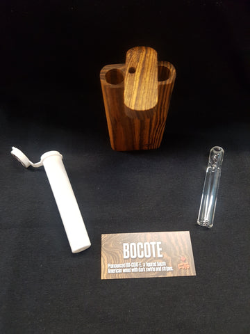 Futo Bocote Wood Dugout W/Glass One-Hitter