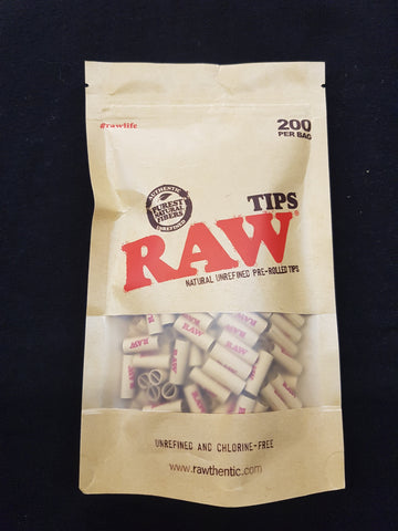RAW Pre Rolled Unbleached Tips