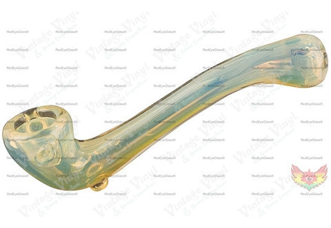 Red Eye Glass 5" Long Solid Colour Sherlock Pipe