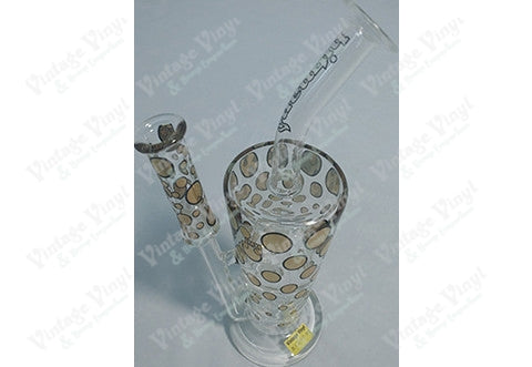 Hitman Clear and Gold Polka Dot Rig with Glass on Glass Dome and Nail