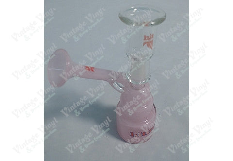 Hitman Clear and Pink Mini Rig with Glass on Glass Dome and Nail