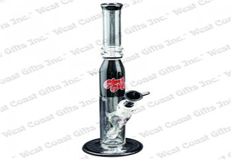 Cheech & Chong Glass 12" Tall Red Black Lassie Tube w/14mm Joint
