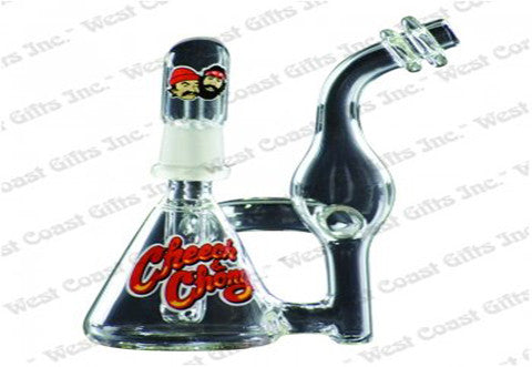 Cheech & Chong Glass 5.5"Tall Strawberry Concentrate Recycler Bubbler w/14mm Joint