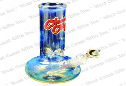 Cheech & Chong Glass 9" Tall 7mm Thick Ralph Bubble Tank Tube w/14mm Joint