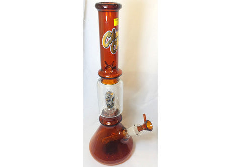 Cheech & Chong Glass 15.5" Tall Framed Beaker Tube w/ Showerhead Perc