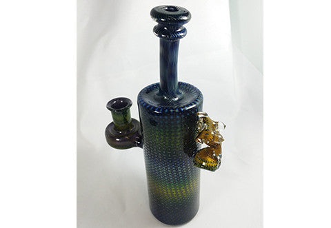 Nish Tall Green Blue and Yellow Swirled Rig With Venus Torso Steve Sizelove Colab Rig