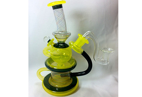 Korey Cotnam Yellow Black Recycler With Rainbow Accents