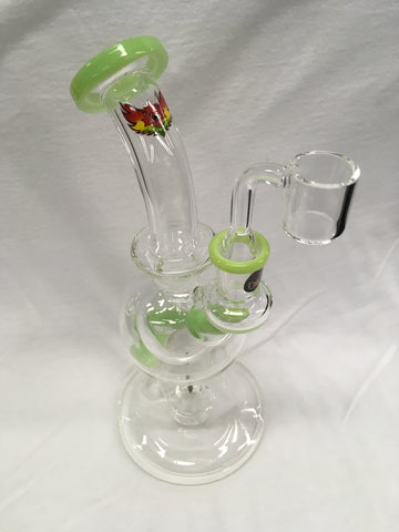 Red Eye Glass 9" Tall Stratus Dual Ball Concentrate Rig w/ UFO Perc