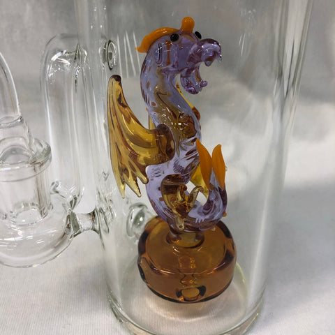 Red Eye Glass 9" Tall Drogon Concentrate Rig w/ 5 Hole Disc Perc