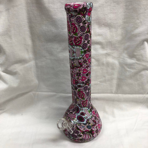 LIT 13.5” Tall Silicone Beaker Bong With Glass Downstem And Bowl