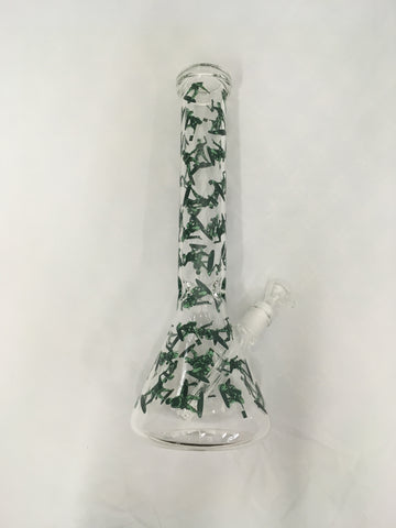 Red Eye Glass 15” Tall Army Men Beaker Tube