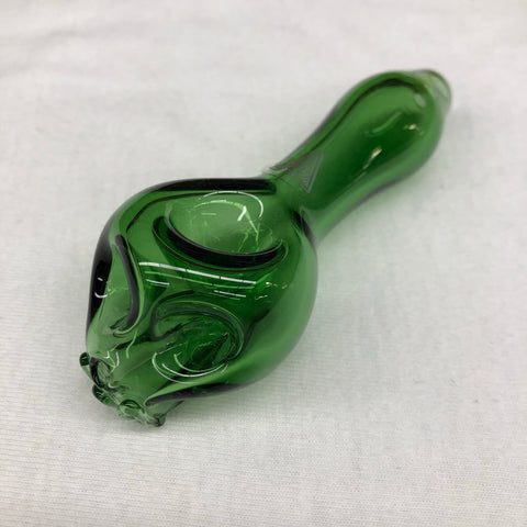 Red Eye Glass Skull Pipe