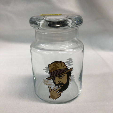 Smoking Fedora Glass Jar