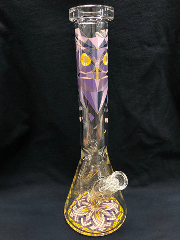 Red Eye Glass 15” Tall Owl Beaker Tube