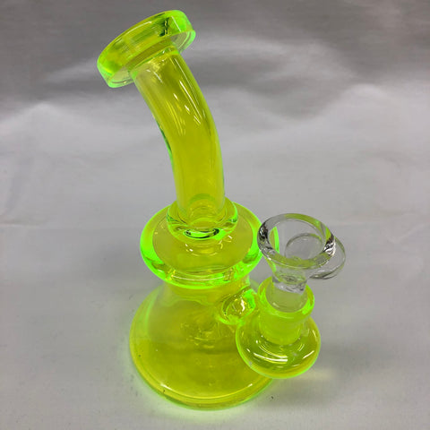 5” Tall Day Glow Bubbler Bong