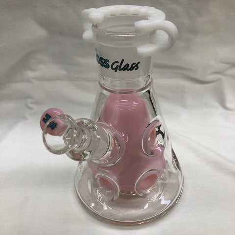 HOSS Double Hole Beaker Base with Grid Perc