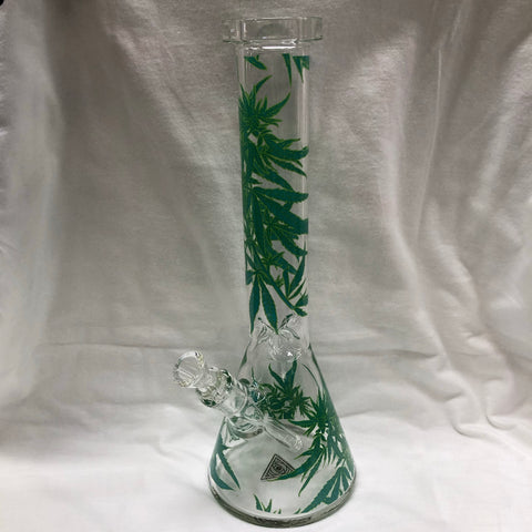 Red Eye Glass 15” Tall Leaf Beaker Tube