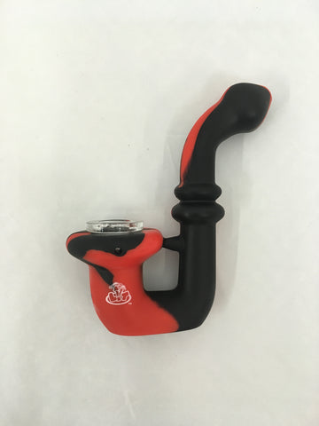 LIT Silicone Sherlock Pipe With Glass Bowl