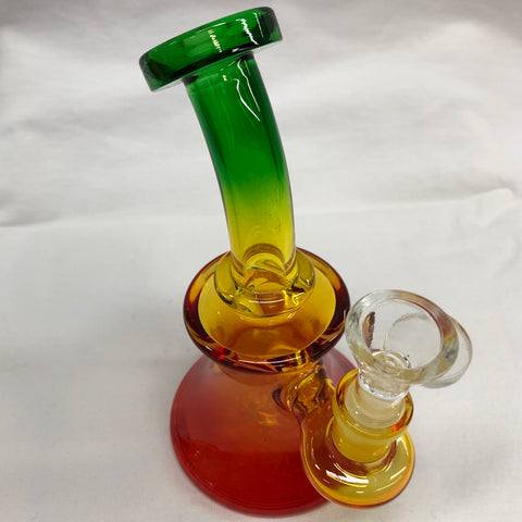 5” Tall Day Glow Bubbler Bong