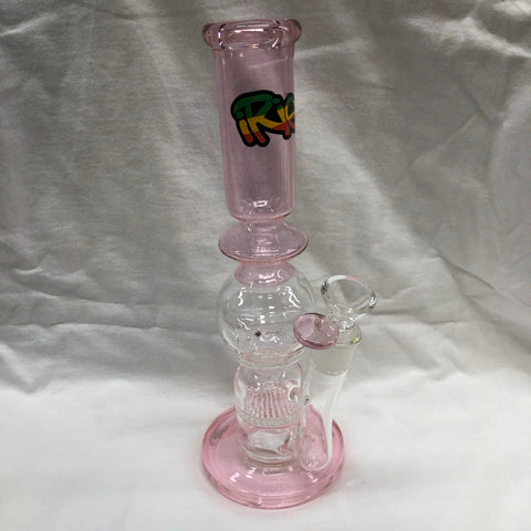 Irie 12" Tall Stemless Tube With Honeycomb & Turbine Percs