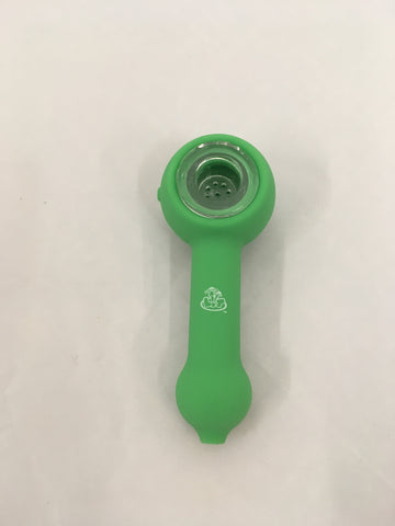 LIT Silicone Hand Pipe with Glass Bowl