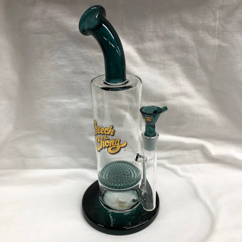 Cheech & Chong Glass 11" Tall Rap Brown Bubbler With Honeycomb