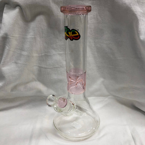 Irie 13" Tall 7mm Thick Beaker Tube w/ Colour Accents