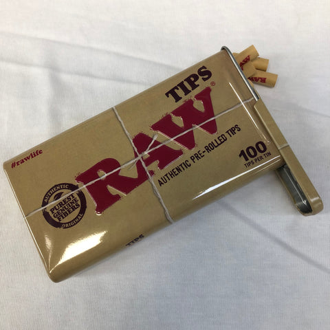 RAW Pre Rolled Tips in Tin
