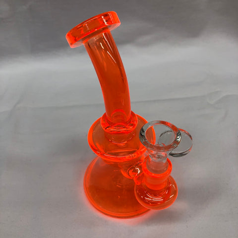 5” Tall Day Glow Bubbler Bong