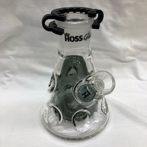 HOSS Double Hole Beaker Base with Grid Perc