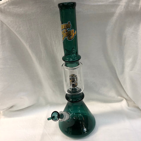 Cheech & Chong Glass 15.5" Tall Framed Beaker Tube w/ Showerhead Perc