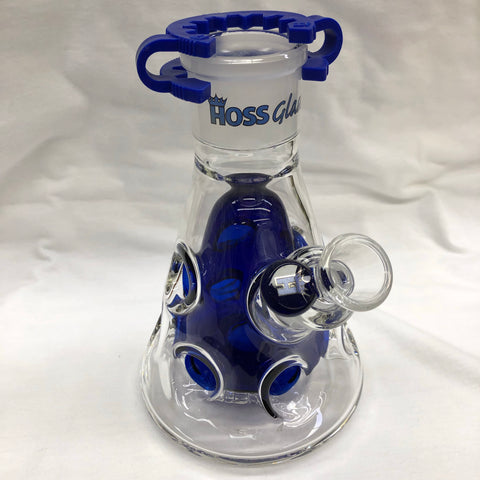 HOSS Double Hole Beaker Base with Grid Perc