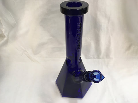 Red Eye Tek 10" Tall Hextatic Tube w/ 6 Sided Pyramid Base & Embosse Bong