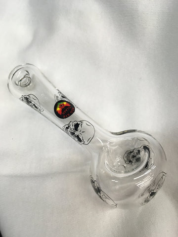 Red Eye 4.5" Skull Decal Hand Pipe
