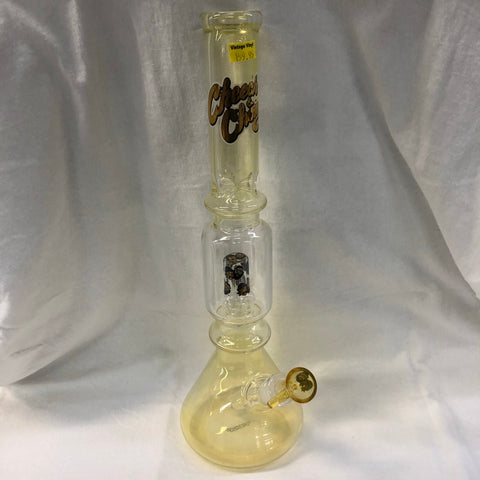 Cheech & Chong Glass 15.5" Tall Framed Beaker Tube w/ Showerhead Perc