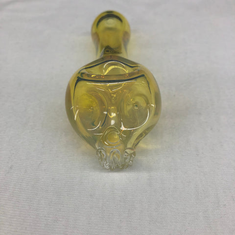 Red Eye Glass Skull Pipe